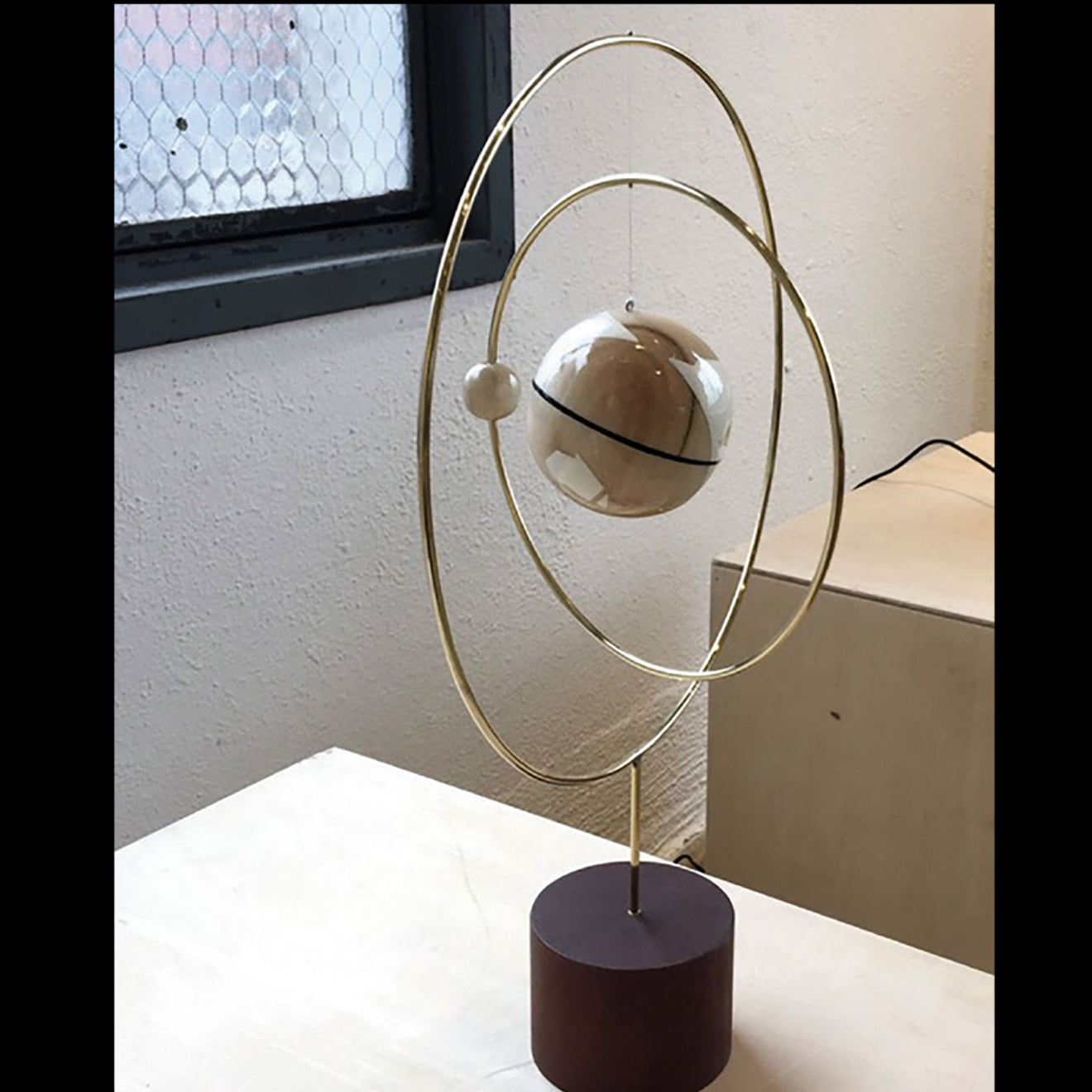 卓上型 PLANET MOBILE[惑星モビール 月と地球] – 立山日和