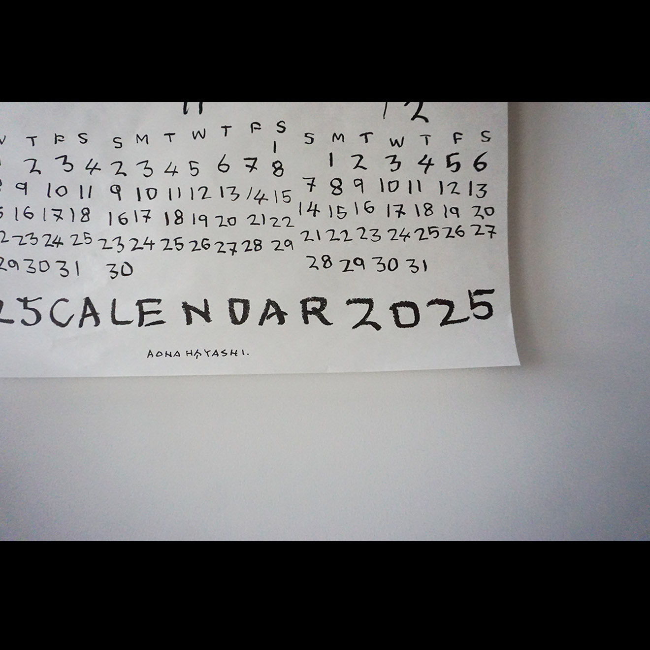 林青那　2025 カレンダー ポスター AONAHAYASHI 2025 POSTER | cafe design shop ninaite